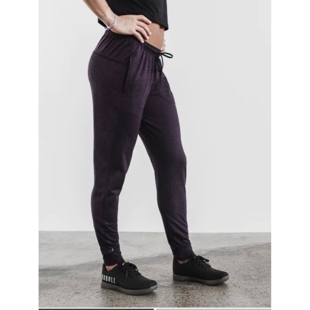 NEW NOBULL Heathered Purple Drawstring Joggers Large